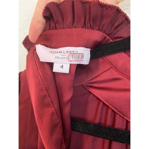 Adam Lippes Collective Green Mock Neck Long-Sleeve Mini Dress Womens Size 4 - Picture 3 of 4